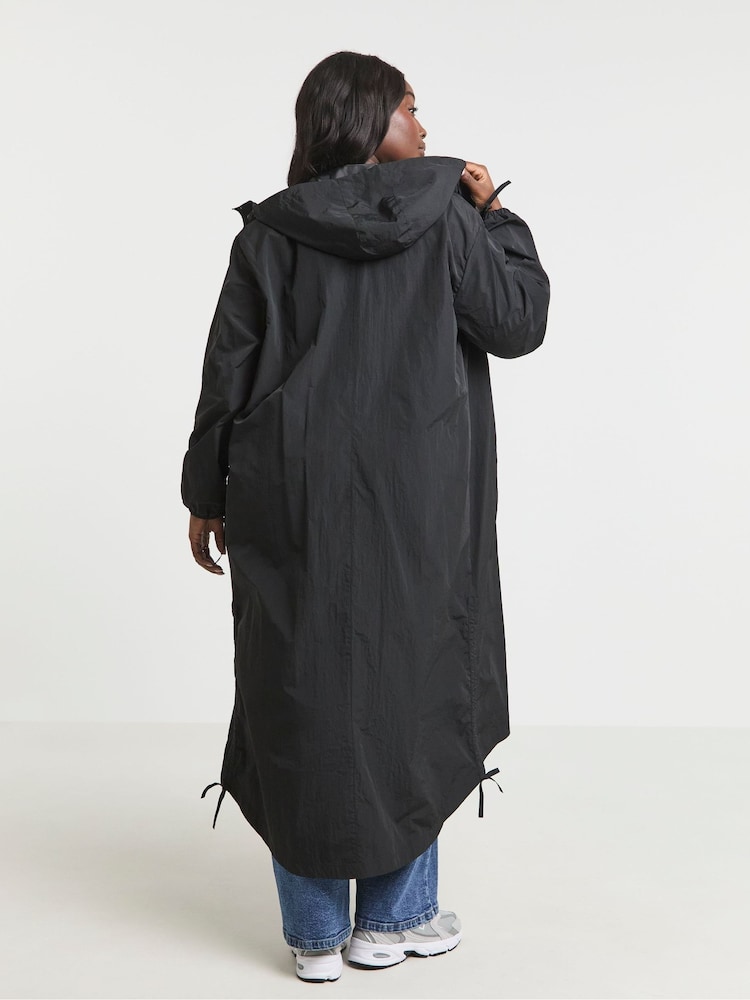 Simply Be Black Utility Parachute Jacket - Image 2 of 4