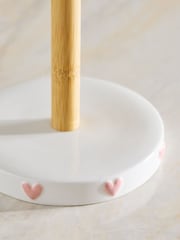 Pink Heart Ceramic Kitchen Roll Holder - Image 3 of 4