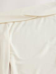 Ecru Off-The-Shoulder Twist Long Sleeve Top with TENCEL™ Lyocell - Image 3 of 3
