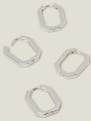 Accessorize pravokotni okrogli uhani, komplet 2 - Slika 1 iz 2