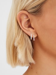 Accessorize pravokotni okrogli uhani, komplet 2 - Slika 2 iz 2