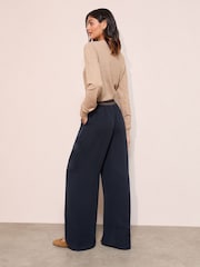 Friends Like These Navy Stripe Petite Elasticated Waist Trousers - Image 4 of 4