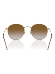 Ray Ban Gold Round Reverse Round Sunglasses - Image 5 of 6