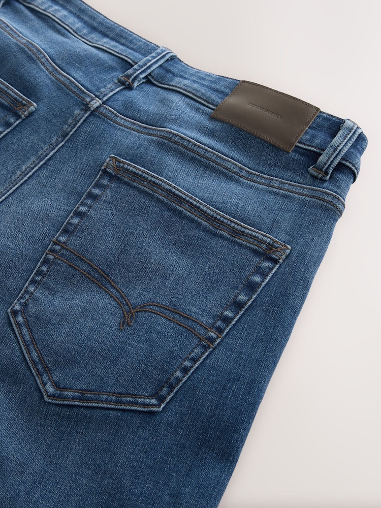 Blue Denim Straight Fit Motionflex Jeans - Image 11 of 11