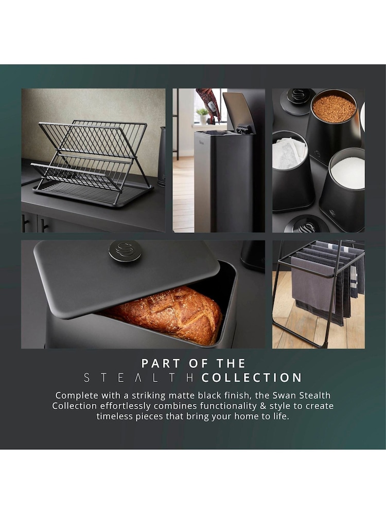 Swan Black 2 Piece Stealth Frying Pan Set - Image 10 of 10