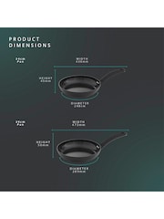Swan Black 2 Piece Stealth Frying Pan Set - Image 7 of 10