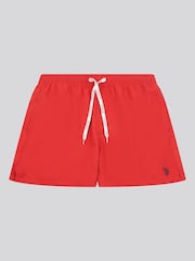 אדום - מכנסי שחיה קצרים דגם Core של U.S. Polo Assn. - תמונה 6 מתוך 9