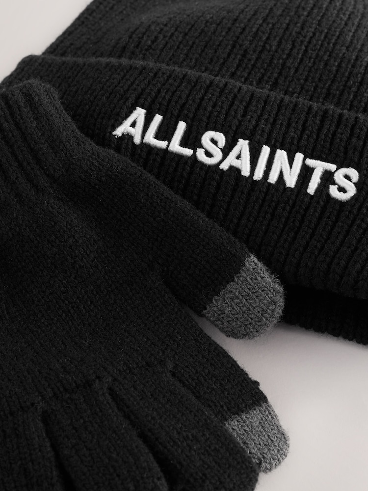 smALLSAINTS Black Underground Logo Beanie and Gloves Set - Image 5 of 5 smALLSAINTS Black Underground Logo Beanie and Gloves Set - Image 5 of 5