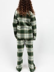 Cyberjammies Green Minijammies Long Sleeve Check 100% Cotton Pyjamas Set - Image 2 of 4