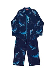 Cyberjammies Blue Minijammies Printed Long Sleeve 100% Cotton Pyjamas Set - Image 4 of 4