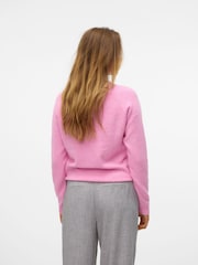 VERO MODA Pink Round Neck Knitted Jumper - Image 2 of 5