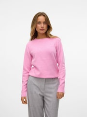 VERO MODA Pink Round Neck Knitted Jumper - Image 3 of 5