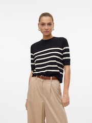 VERO MODA Black Short Sleeve Round Neck Jumper - Image 2 of 6