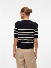 VERO MODA Black Short Sleeve Round Neck Jumper - Image 3 of 6