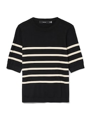 VERO MODA Black Short Sleeve Round Neck Jumper - Image 6 of 6