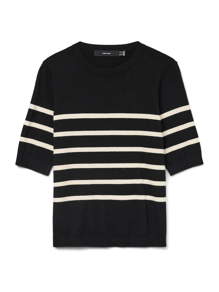 VERO MODA Black Short Sleeve Round Neck Jumper - Image 6 of 6