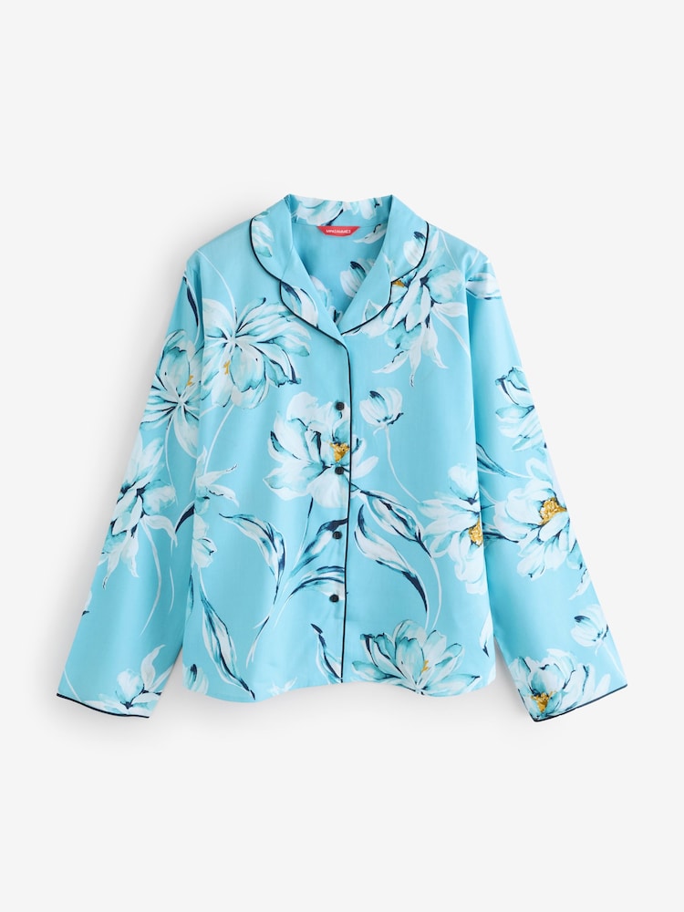 Cyberjammies Blue Minijammies Printed Long Sleeve 100% Cotton Pyjamas Set - Image 2 of 3