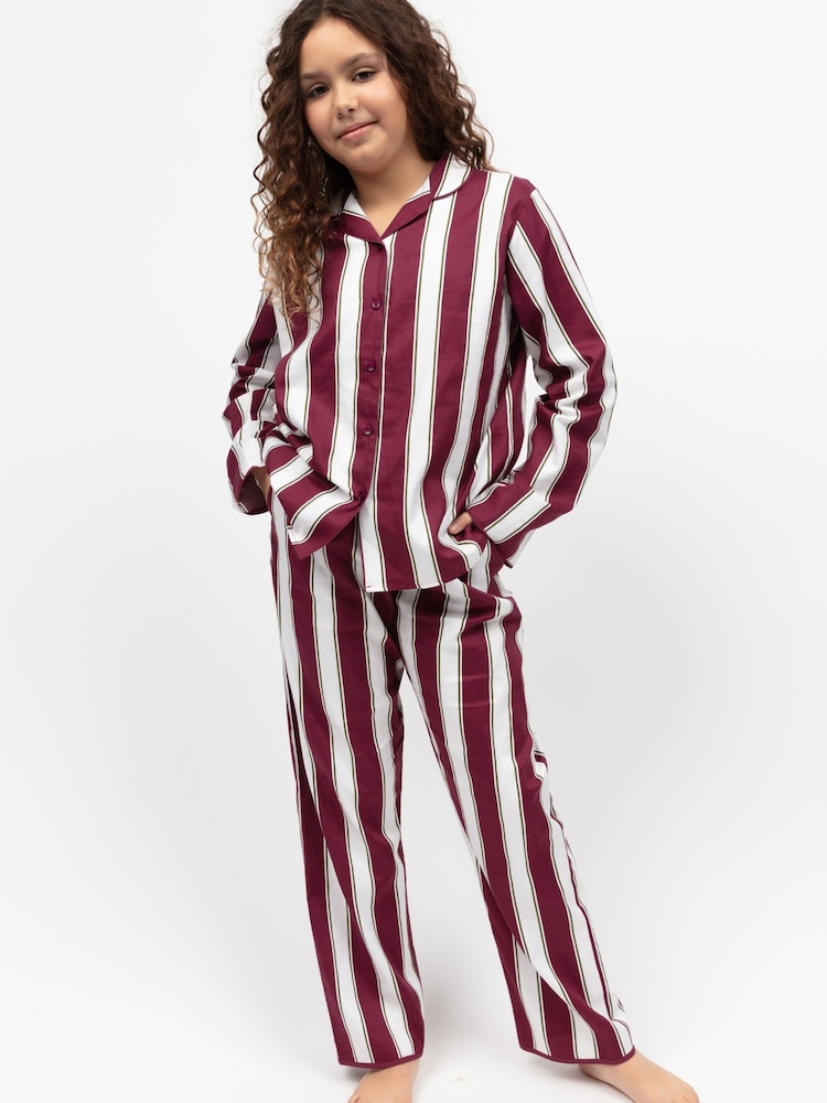 Cyberjammies Red Minijammies Printed Long Sleeve 100% Cotton Pyjamas Set - Image 1 of 4
