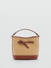 Mango Brown Buckle Bucket Bag - Image 1 of 3