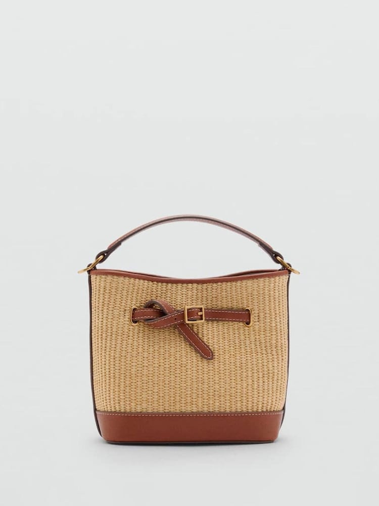 Mango Brown Buckle Bucket Bag - Image 1 of 3