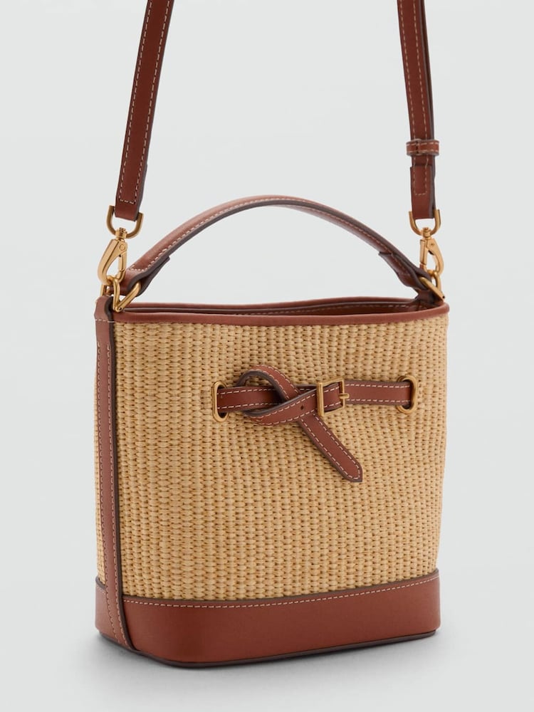 Mango Brown Buckle Bucket Bag - Image 2 of 3