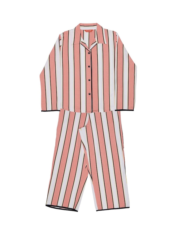 Cyberjammies Pink Minijammies Printed Jersey Long Sleeve Pyjamas Set - Image 4 of 4
