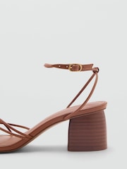 Mango Brown Strappy Block Heels - Image 3 of 4