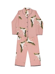 Cyberjammies Pink Minijammies Printed Long Sleeve 100% Cotton Pyjamas Set - Image 4 of 4