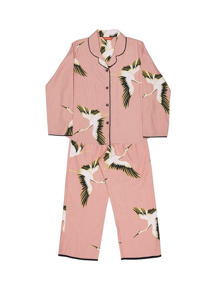 Cyberjammies Pink Minijammies Printed Long Sleeve 100% Cotton Pyjamas Set - Image 4 of 4