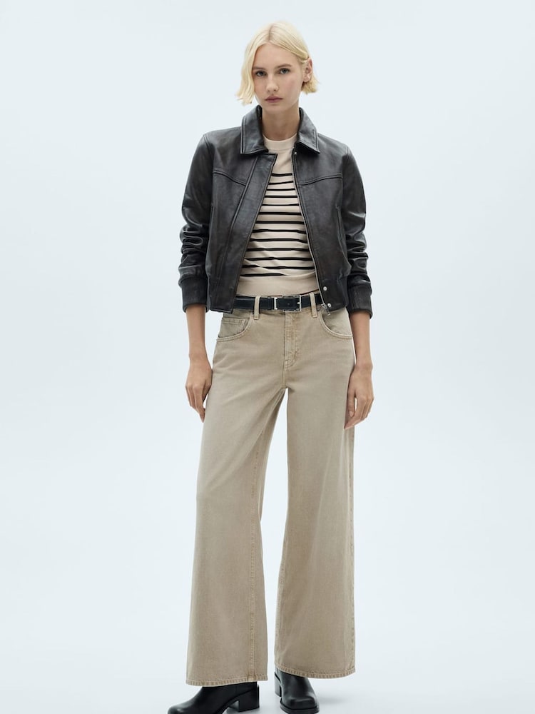 Mango Natural Short Sleeve Fine Knit Jumper - Image 2 of 6