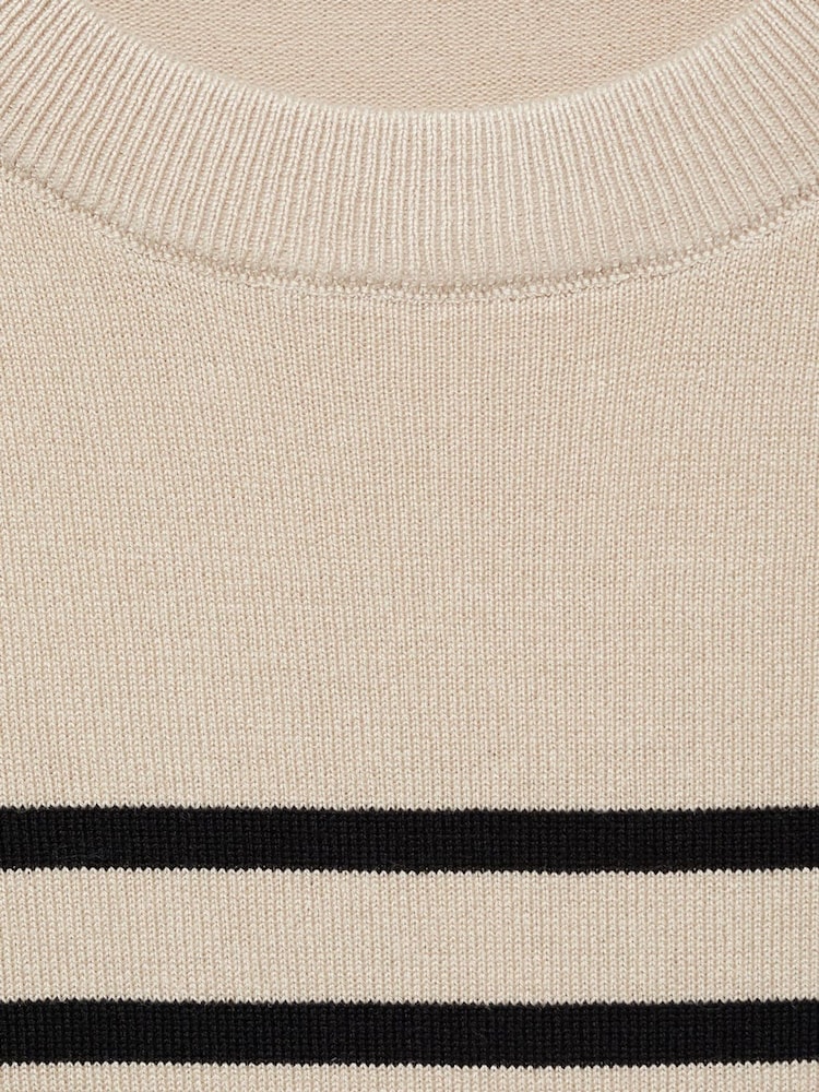 Mango Natural Short Sleeve Fine Knit Jumper - Image 6 of 6