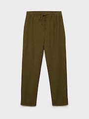 Mango Khaki Elasticated Waist Trousers - Image 5 of 6