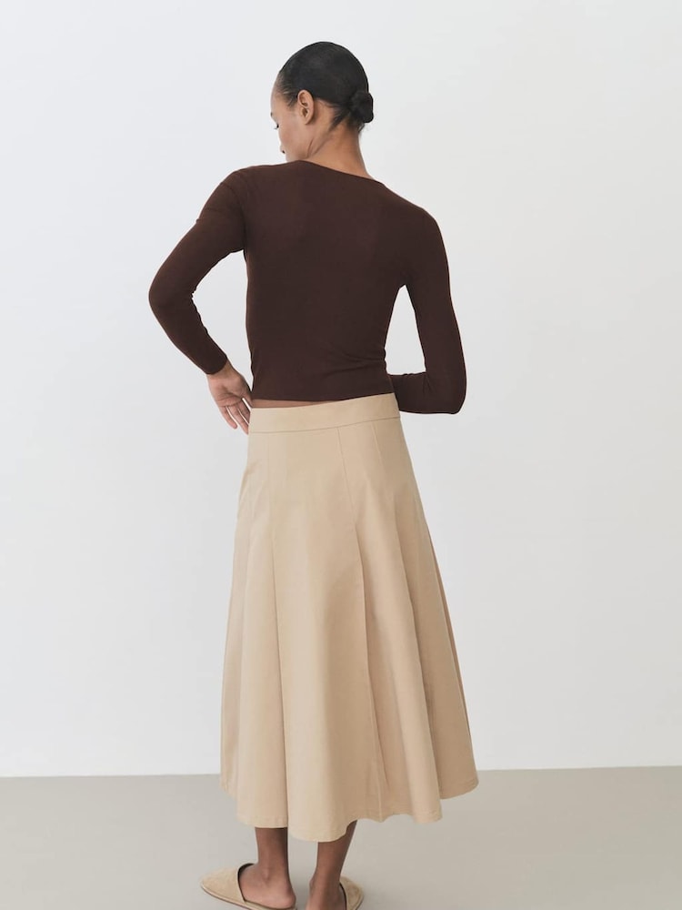 Mango Chocolate Brown Fine Knit Fitted Top - Image 2 of 6