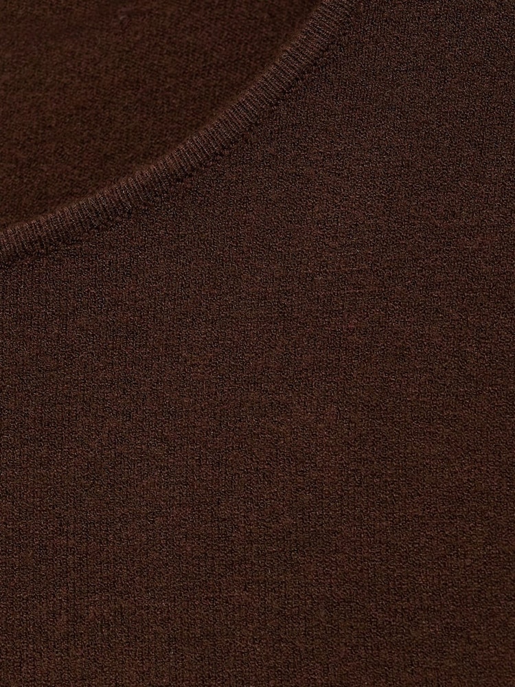Mango Chocolate Brown Fine Knit Fitted Top - Image 6 of 6