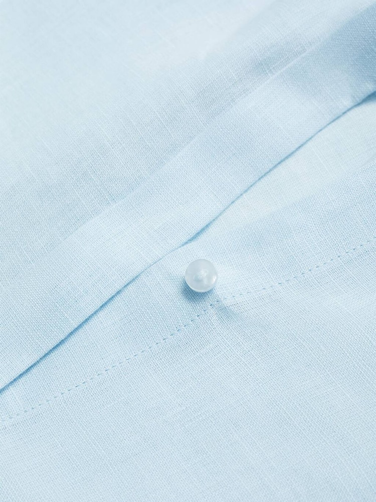 Mango Blue Linen Shirt - Image 6 of 6 Mango Blue Linen Shirt - Image 6 of 6