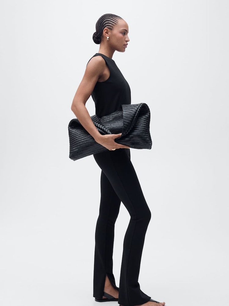 Mango Black Split Skinny Trousers - Image 2 of 6 Mango Black Split Skinny Trousers - Image 2 of 6