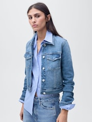 Mango Blue Denim Jacket - Image 2 of 7