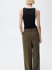 Mango Black Contrasting Trim Vest Top - Image 3 of 6