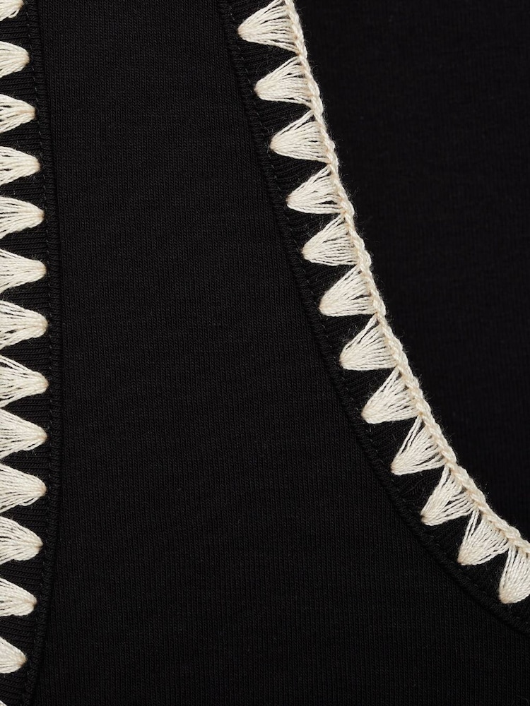 Mango Black Contrasting Trim Vest Top - Image 6 of 6