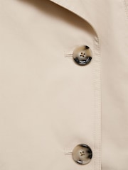 Mango Brown Double Breasted Crop Trench Coat - Image 7 of 7