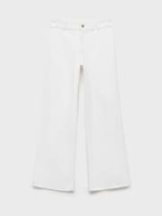 Mango White Catherin Culotte High Waist Jeans - Image 5 of 6