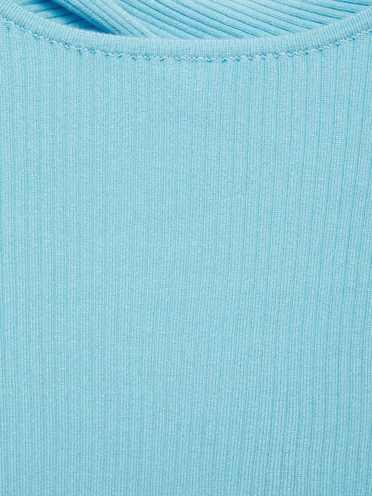Mango Blue Short Sleeve Open Back Jumper - Image 7 of 7