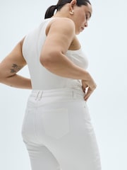 Mango White Mid Rise Skinny Jeans - Image 9 of 12