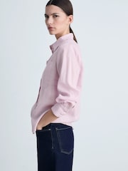 Mango Pink Straight Long Sleeve Linen Shirt - Image 3 of 6