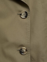 Mango Dark Brown Double Breasted Crop Trench Coat - Image 7 of 7