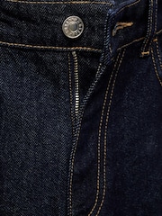 Mango Blue Seam Detail Crop Wide Leg Jeans - Image 7 of 7
