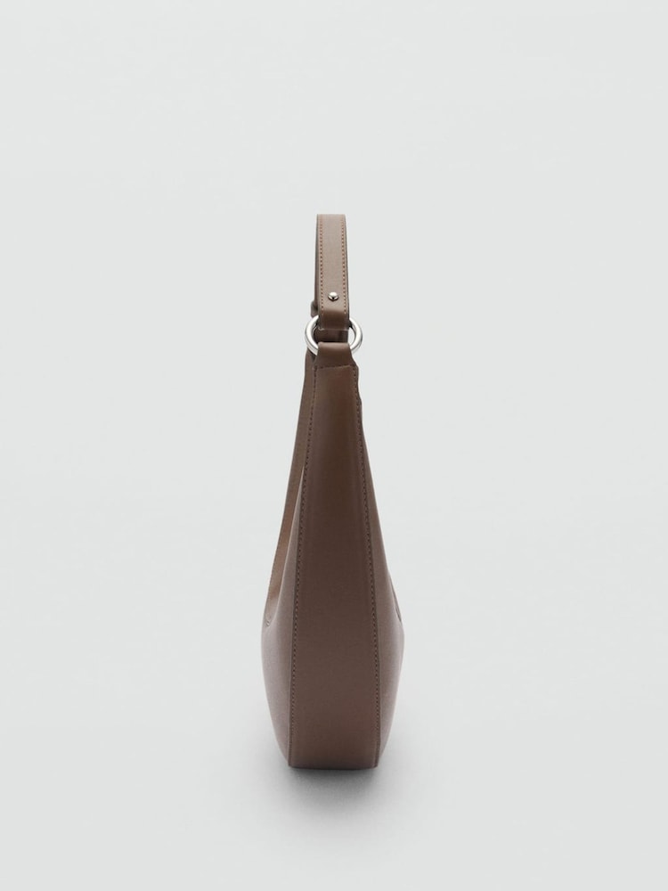 Mango Brown Oval Shoulder Bag - Image 3 of 3 Mango Brown Oval Shoulder Bag - Image 3 of 3