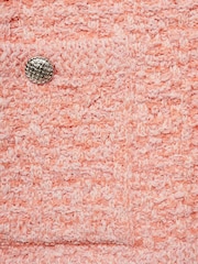Mango Pink Tweed Jacket With Jewel Buttons - Image 6 of 6