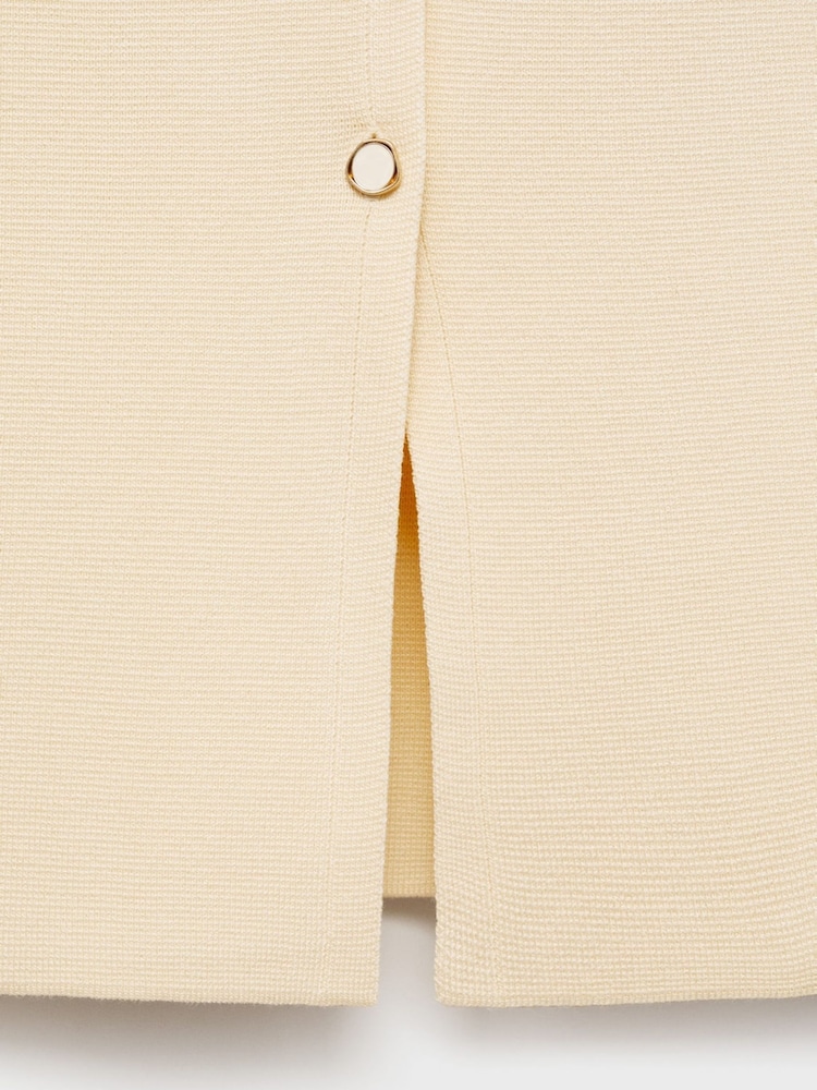 Mango Cream Fine Knit Waistcoat - Image 6 of 6