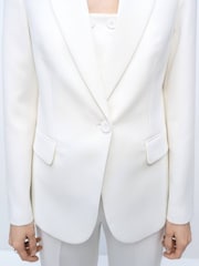 Mango Cream Structured Suit Jacket - Image 3 of 6
